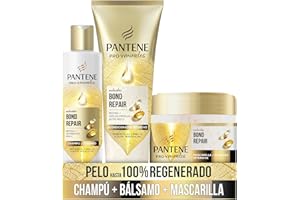 Pantene Molecular Bond Repair Con Biotina Champú 250ml Fórmula Pro-V + Mascarilla Intensiva 300ml Y Acondicionador 150ml Para Pelo Dañado Y Seco