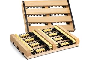 TIMELEOS antypo?lizgowa skrobaczka do butów zewn?trznych, idealna do u?ytku na zewn?trz i w pomieszczeniach, z mocnym w?osiem, szczotk? do wycieraczki