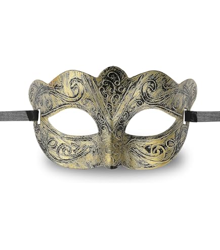 JOYFISCO Herren Maskerade-Maske – Vintage Römisch/griechisch/venezianisch Aus ABS, Verstellbarer Riemen, Ideal Für Halloween, Karneval & Cosplay
