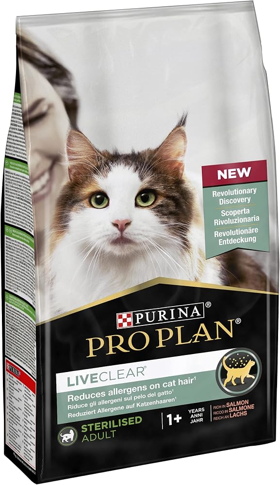 Pro Plan Liveclear Somonlu Kısırlaştırılmış Kedi Maması 1.4 kg | Yetişkin kedi maması, sterilize edilmiş, somonlu