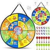 Double Sided Darts Board 72cm Toy Sports Foldable with 18 Balls 12 Darts Safe Darts Game Toys and Gifts for All Ages