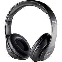 Adcom Shuffle Over-Ear Wireless Bluetooth Headphones with Built-in Mic, Deep Bass & Passive Noise Cancellation (Black)