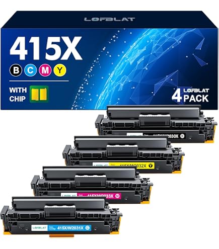 Cartouches De Toner Compatibles 415X - Lot De 4 (noir, Cyan, Jaune, Magenta) Pour HP LaserJet Pro M479, M454, Avec Puce