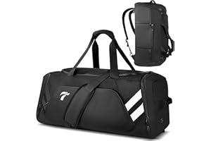 COZOR Bolsa Deporte, 58L Impermeable bolsa deporte hombre Bolsa de Viaje Macuto con Zapato y Compartimento Húmedo, Bolsa de Deporte para Mujer y Hombre para el Gimnasio, la Natación, el Camping y los Viajes