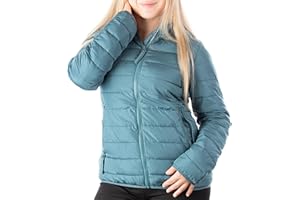 Brandsseller Damska pikowana kurtka z kapturem, lekka kurtka przejściowa, kurtka zimowa