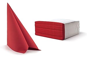 Alvotex Chic Airlaid - Servilletas de Tela (50 Unidades, 40 x 40 cm), Color Rojo