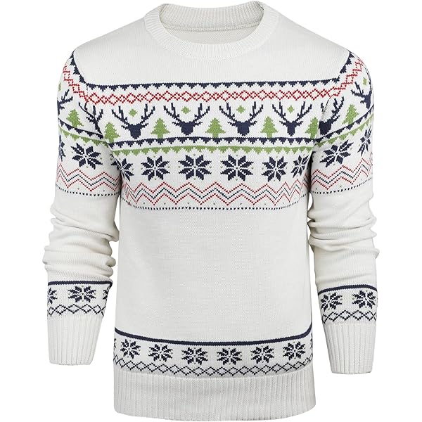 Wayleb Kersttrui voor heren, halve ritssluiting, kersttrui met rendier en sneeuwvlokken, grappige kersttrui voor kerstfeesten en feestelijke gelegenheden, S-3XL, Donkerblauw, L