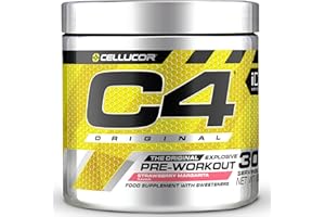 CELLUCOR Poudre pré-entraînement C4 Original - margarita fraise | Boisson énergisante pré-entraînement | 150 mg de caféine + bêta-alanine + monohydrate de créatine | 30 portions