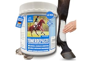 essigsaure Tonerde Salbe für Pferde I Tonerde Pferd - Pferdesalbe & Pferdebalsam Kühlend 1,5 Kg Arnika Salbe - Heilerde Kräuter Paste - Kühlsalbe mit Arnica Gel I Lehm kühlt Muskeln Gelenke Sehnen