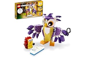 LEGO 31125 Creator 3 en 1 Fabuleuses Créatures De La Forêt, Jouet de Figurines d'animaux, du Lapin à la Chouette en Passant par l'Écureuil, Idée Cadeau Enfants, Garçons et Filles Dès 7 Ans