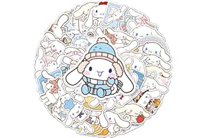 AFFOTO Cinnamoroll Aufkleber für Laptop(50 PCS),Geschenk für Kinder Jugendliche Erwachsene Jungen,Cinnamoroll babyCinnamoroll Stickers Wasserdicht Vinyl Aufkleber für Scrapbook,Skateboard,Auto,Gepäck