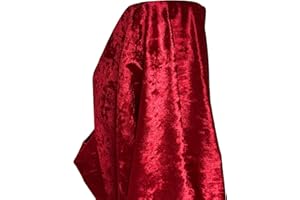 A-Express Premium Morbida Velluto Schiacciato Tessuto Materiale Tenda Cuscino Sartoria 140cm Larghezza - Mezzo Metro 50cm x 140cm Rosso