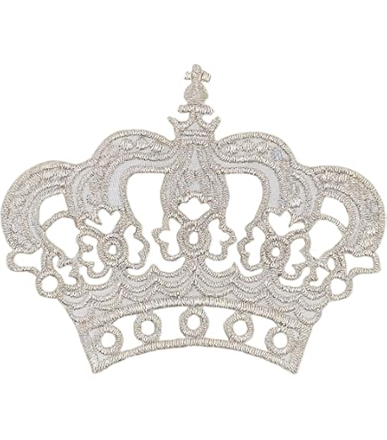 Kroon Strijk Embleem Patch Rose Goud Zwart