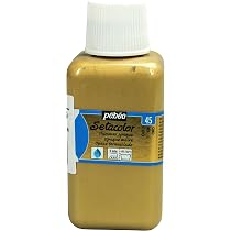 Pittura Per Tessuti Pebeo Setacolor - Colore Oro Perlato, Bottiglia Da 45 Ml, Effetto Opaco