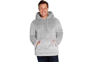 CityComfort Pull Homme Pilou Pilou Sweat Homme à Capuche en Polaire Peluche Sweat Moumoute Fourrure Tailles Adulte Ado du M au 3XL