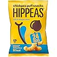 HIPPEAS Salt & Vinegar Chickpea Puff Vegan Crisps | 24 x 22g Snack Bags | Plant-Based, Source of Protein & Fibre | Free from Gluten & Artificial Flavours | Light & Crunchy - 91 calories per serving