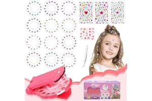 NYZQIW Brillantini Per Capelli,Hair Bedazzler Kit Con 180 Diamanti e Adesivi Autoadesivi Per Bambini Adesivi Per Unghie Capelli Macchina Per Ragazze Strass Per Capelli Macchina Brillantini Capelli. (180)