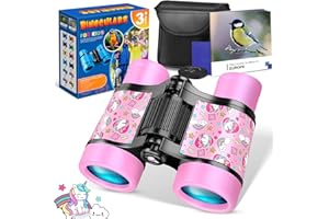 Dromlag Unicorno Bambina Regalo,Regalo Bambino 4 5 6 7 8 Anni Binocolo Bambini Giochi Bambini 5-8 Anni Telescopio Cannocchiale 4-8 Anni