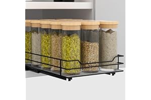 AIRUJIA Porta Spezie per Cucina, Organizer Cucina, Portaspezie per L'Interno dell'Armadio, Organizzatore Cucina, Organizzatore per Armadietti Estraibili Portaspezie, P26.4*L17.2*H5.6CM
