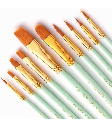Larrel 6 Stück Pinselset, Nylonpinselset Acrylpins Produktbild-Vorschau 7