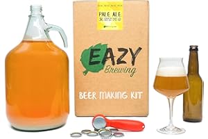 Eazy Brewing®Kit de elaboración de cerveza de 5 litros - Cerveza rubia (Pale Ale) - Caja de regalo para preparar su propia cerveza artesanal – Instrucciones en Español