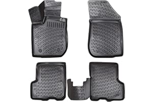 Elmasline - Juego de alfombrillas de goma para Ford Focus IV MK3 2014-2018, borde extraalto de 5 cm, diseño 3D