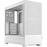Fractal Design Pop Air White - Tempered Glass Clear Tint - Honeycomb Mesh Front – TG side panel - Three 120 mm Aspect 12 fans