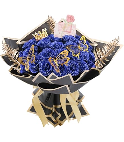Diy Glitter Rose Boeket, 24 Stuks Everlasting Rose, Kunstmatige Roos Bloemen Met Stelen Voor Valentijnsdag Verjaardag Verloving 618 Laatste