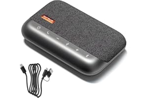 Nuroum A05B Altoparlante Bluetooth per Conferenze, Microfono USB Acquisizione Vocale 360° con Cancellazione Rumore, Altoparlante per PC/Ufficio Domestico/Laptop/Riunioni,Compatibile con Zoom/Teams/Mac