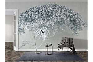 SILK ROAD EU Papier Peint Panoramique 3D Soie, 356 × 250cm, Arbre Géant, Largeur max 8m, pour Salon Chambre restaurant Chambre d’enfants Décoration Murale