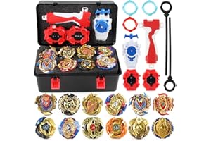 BAYBLEDAS Burst Toupies，Burst Turbo avec Lanceurs，4D Combat Top Top Model Metal Masters Speed Top avec Rafale pour La Journée des Enfants, Pâques, Noël, Anniversaire-b1