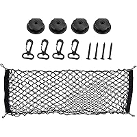 Aspiree Kofferraum Netz Auto Gepäcknetz Universal Elastisch Nylon Kofferraumnetz Schutznetz 110 x 50cm mit 4 Haken für…
