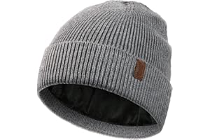 Wmcaps Beanie for Men, Stretchy Soft Cuffed Wooly Beanie with Thick Warm Lining, Unisex Classic Winter Hat, Gifts for Women/Men/Her/Him/Dad