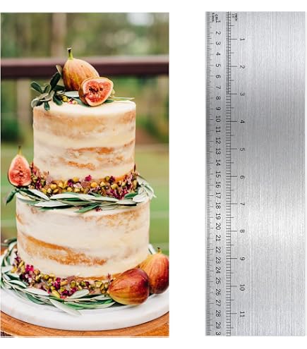 Kuchenschaber Aus Edelstahl - Doppelseitig Mit Glatter & Gezackter Kante, Perfekt Zum Glätten, Dekorieren & Schneiden Von Zuckerguss & Creme