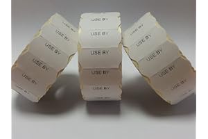 TRS ONLINE CT4 26mm x 12mm Price Gun Labels - Printed 'USE by' (Permanent Adhesive) - 10 Rolls / 15,000 Labels