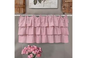 AT17 Mantovana Shabby Chic con Balze Etoile Basic Collection 140 x 60 cm Colore Rosa