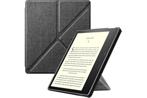 FINTIE Origami Case for All-new Kindle Oasis (10th Generation, 2019 Release & 9th Generation, 2017 Release) - Slim Fit Stand Cover Support [Hands Free] Reading with Auto Wake/Sleep, Denim Gray