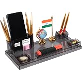 DESKDOCK Acrylic Pen Stand Stationary Storage pencil Stand Pen Pencil Holder for Office for Home and Study Table (2 pen)
