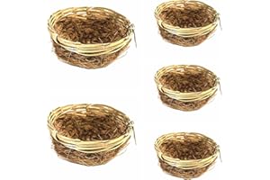 Moondown Farm Moondown Farm Canary Nest Pans 5 PACK 11cm Wicker - Coco with hooks to rear for Canaries