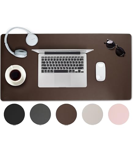 Sous-Main Bureau Élégant 80x40 Cm – Similicuir Rose Ancien + Liège Naturel, Tapis De Souris XXL Antidérapant & Protecteur