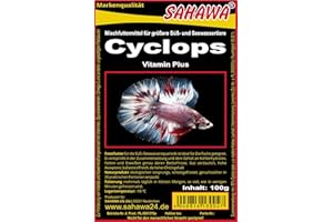 SAHAWA Fischfutter Frostfutter 100g Blister viele Sorten freie Auswahl für alle Zierfische und Marine Fische (MW) (Cyclops 100g Blister (MW))