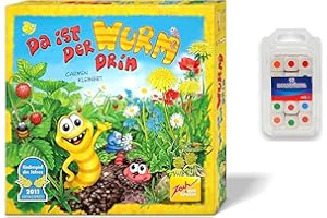 Zoch 601131835AMA - Da ist der Wurm drin und 15 Holzfarbwürfel - Kinderspiel des Jahres 2011 - kinderleichtes und gewitztes Würfel- und Beobachtungsspiel, ab 4 Jahren [Exklusiv bei Amazon]