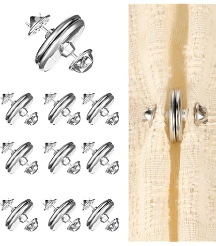 6 Aimants Pour Rideaux 20 Mm - Puissants, Anti-Corrosion - Pour Rideaux De Douche, Draperies - Installation Facile - 11