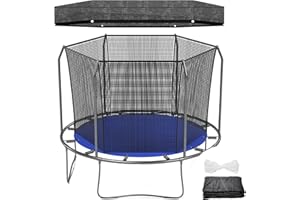 Windyun Trampoline Cover for 10 ft 12 ft Black Trampoline Sunshade Tent Cover Trampoline Top Cover for Round Trampoline Outdoor Sports Accessories, Tent Only,