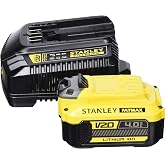 STANLEY FATMAX Battery and Charger Kit V20 Lithium 18V 4Ah, no memory effect, high autonomy, LED indicator, charge up to 60 m