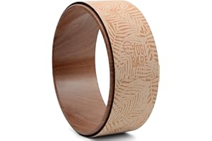 YOGIBARE Yogi Bare Yoga Wheel for Back Pain Relief - Back Stretching Device & Massager - Eco Friendly Yoga Exercise Equipment & Pilates Accessories - 33cm x 13cm