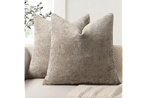 ZWJD Lot de 2 Housse Coussin de canapé 40x40 en Chenille Housse de Coussin Douces Cecoration de Maison Coussin Canape Décoratives de Luxe pour Canapé,lit et Salon