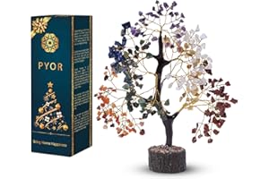 PYOR Chakra Tree, Crystals And Gemstones, Crystal Crystals, Hippie Room Decor, Money Gifts For Women, Stones Gemstone Spiritual Gifts, Tree Of Life,