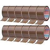 Brown Adhesive Tape - Quiet Unrolling - 50 mm Wide - 66 m Long - Pack of 12