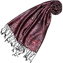 Écharpe En Soie 100% Pour Femme Lorenzo Cana - Motif Cachemire Multicolore - Tissée Main, Douce Et Légère - Accessoire élégant Ou Cadeau